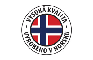 Nálepka vysoké kvality, vyrobeno v Norsku